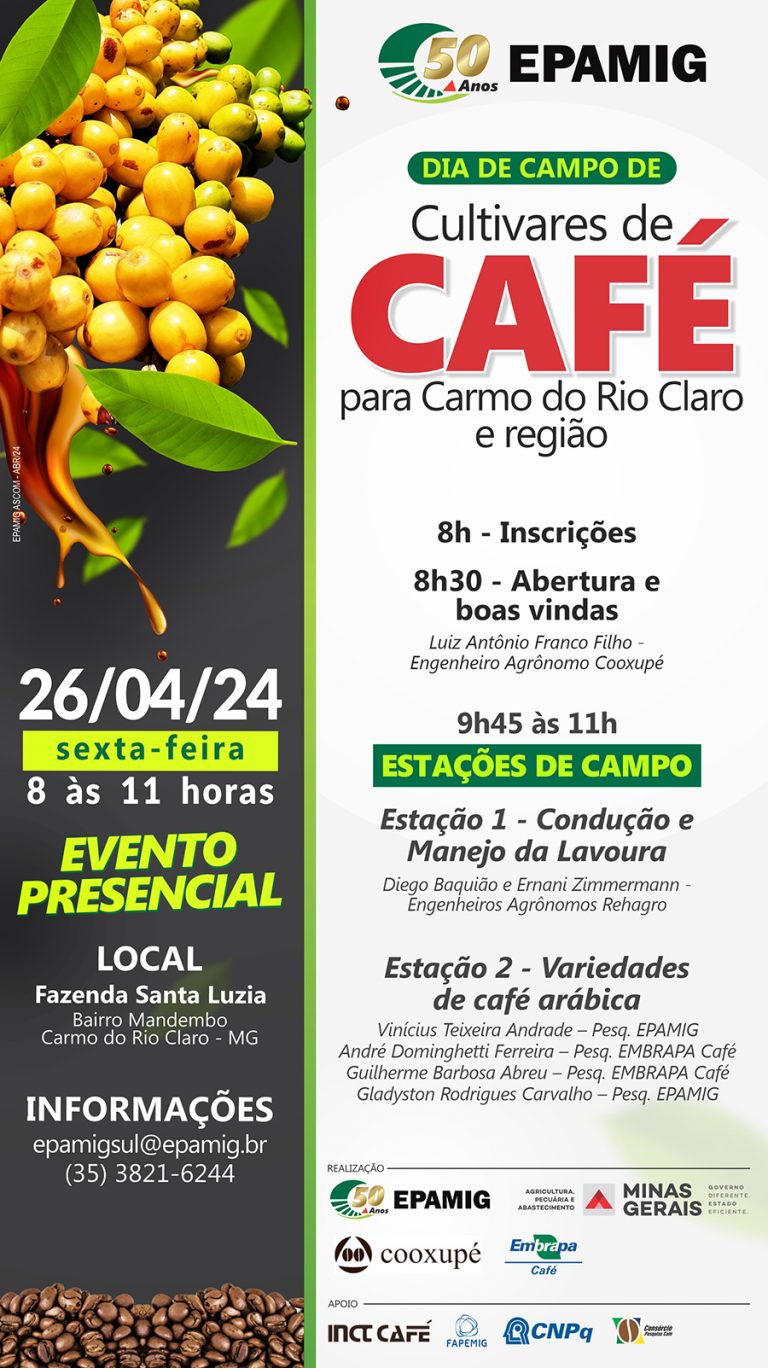 Dia de Campo – Cultivares de Café para Carmo do Rio Claro e região
